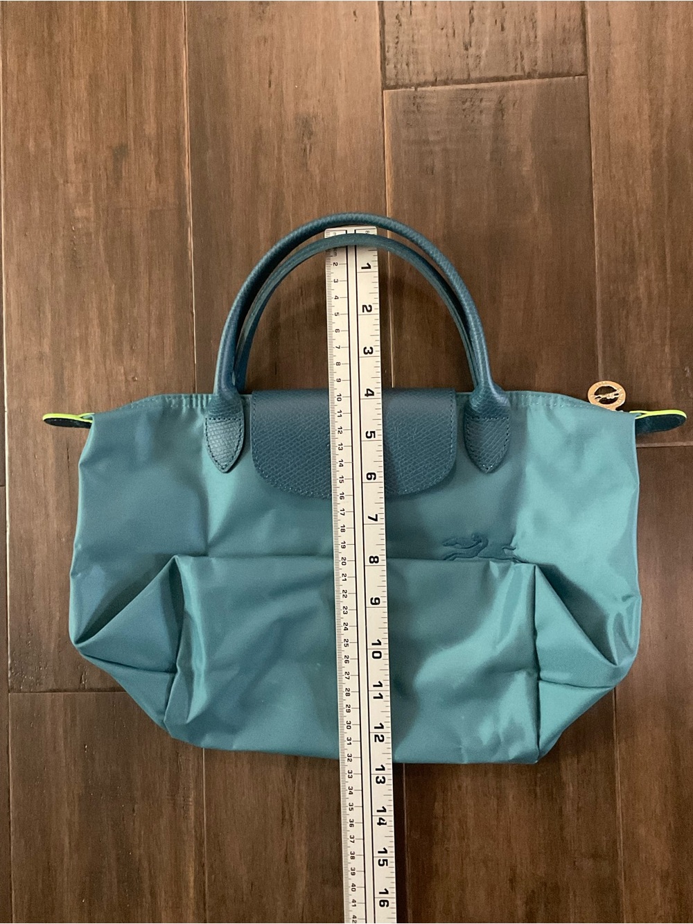 Longchamp Le Pliage Green Collection Small Recycled Canvas Peacock Blue - Picture 11 of 11